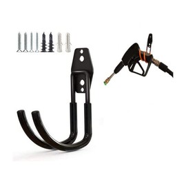 Zoele Wall Mount Car Washer Hanger, Heavy Duty Metal High Pressure Water Gun Holder Rack, Hook for Spray Gun/Garden Hose/Water Hose (Black)