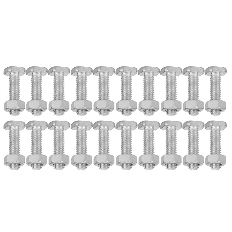20 Set 22mm M6x22 Bolts and M6 Nut Aluminium Nuts