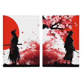 Japanese Anime Samurai Cherry Passport Holder Cover Case Passport Protective Cover PU Leather Card Case Slim Travel Accessories