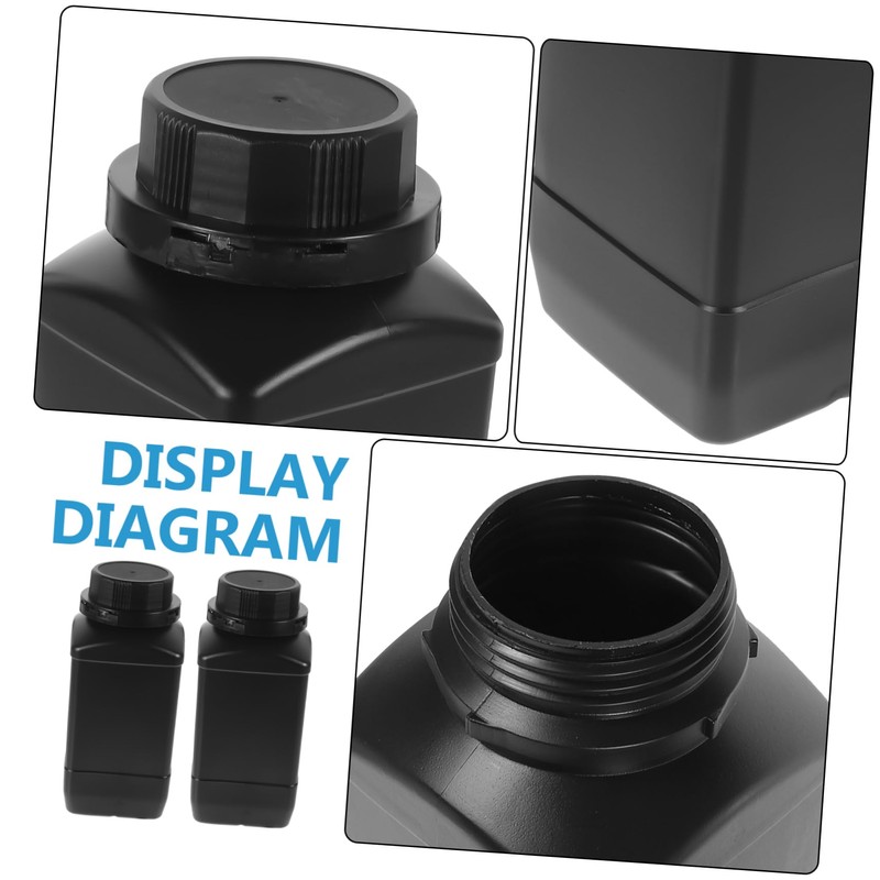 Ciieeo 2pcs Wide Mouth Reagent Bottles Thicken Plastic Vials for