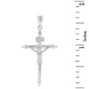 Sterling Silver Passion Cross INRI Crucifix Pendant Necklace (1.7"), 16"