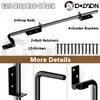 24" Cane Bolt Gate Drop Rod Heavy Duty Gate Hardware,