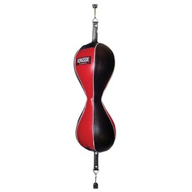 Ringside Mexican-Style Double-Double End Bag,Red / Black