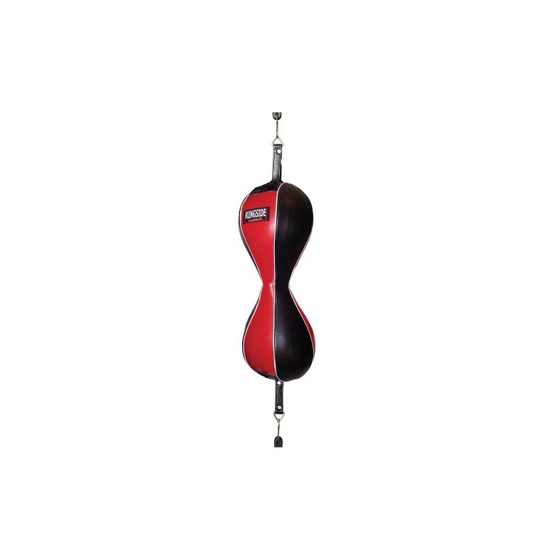 Ringside Mexican-Style Double-Double End Bag,Red / Black