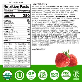 Orgain Organic Nutritional Shake, Strawberries & Cream - Meal Replacement, 16g Protein, 21 Vitamins & Minerals, Gluten Free, Soy Free, Kosher, Non-GMO, 11 Fl Oz (Pack of 12) (Packaging May Vary)
