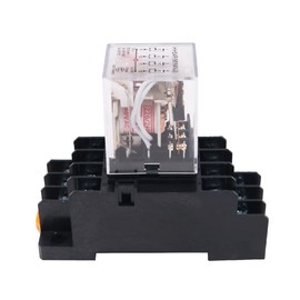 2 x Mini AC220V Relay Electromagnetic Switch 8-Pin Relay DPDT Relay 2NO + 2NC with Sock, LED Display of the et Base