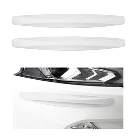 SHMZK - 2 tiras de protector de parachoques de coche, antiarañazos, protector de parachoques de vehículo, calcomanía autoadhesivo para coche, SUV, camión, accesorios exteriores de coche (blanco)
