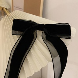 DFsucces Velour Ribbon, Hair Clip, Stylish, Cute, Hair Accessory, Ponytail, Tie, Elastic, Ties Hair, Entrance Ceremonies, Graduation Ceremonies