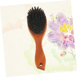 Healeved 2pcs Natural Boar Bristle Hair Brush with Handle Curved Scalp Massage Comb for Curly and Tangled Hair Lightweight Portable Detangling Brush Suitable for Men and Women Brown