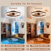 VOLISUN Farmhouse Ceiling Fans with Lights and Remote, 19.7in Low