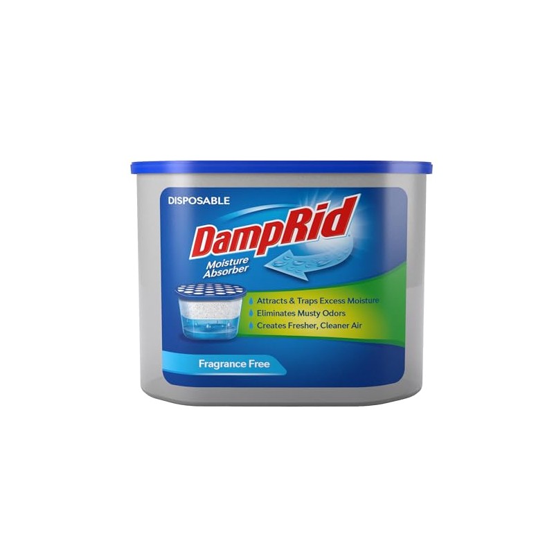 DampRid FG100 Unscented Disposable Moisture Absorber, 10.5-Ounce,White