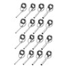 Kisangel 16pcs Stainless Steel Fishing Rod Guide Set Durable Ceramic
