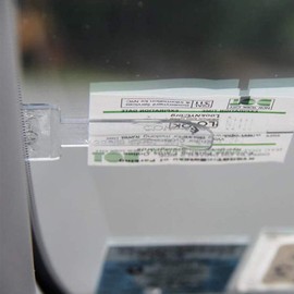 VJK VJK 5 Stck Parkscheinhalter, Transparent Auto Windschutzscheibe Ticket Halter, Selbstklebend Tickets Clips fr Parkschein, Anwohnerparkausweis, Parkausweis