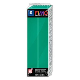 STAEDTLER 8041-500 FIMO Professional Oven-Hardening Polymer Modelling Clay, 454g - True Green (Single Block)