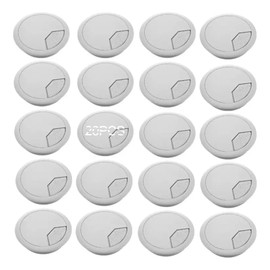 SLNXA 20 Pza Pasacables Escritorio 50 Mm, Cable de Escritorio de plástico ABS Negro Agujero de Cable Cable Ojal para la organización de Puertos de Orificios para Cables (Gris)