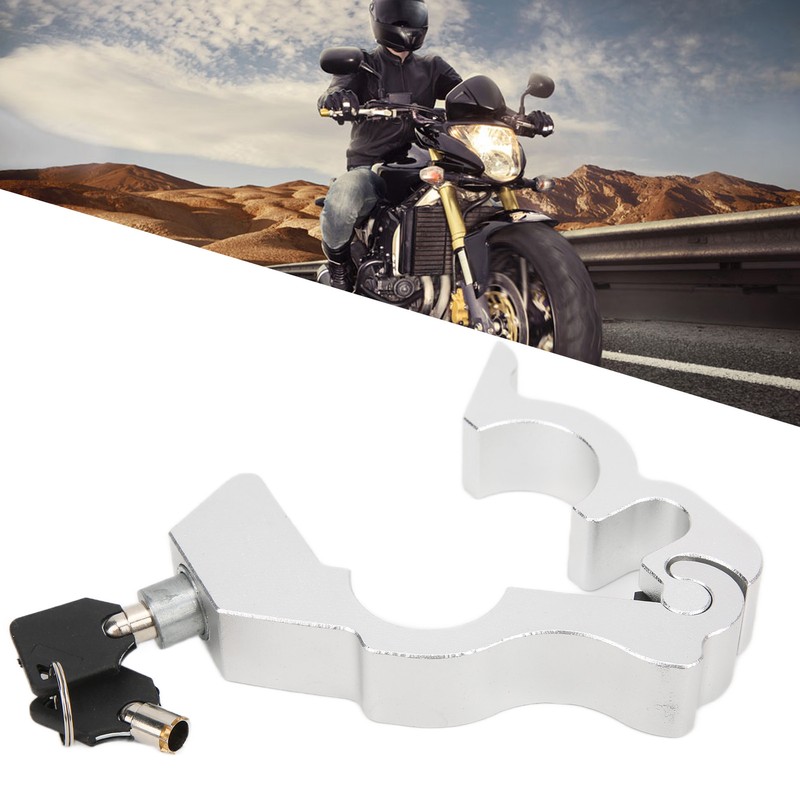 Motorcycle Handlebar Grip Safety Lock AntiThief Decoration Protection Universal for