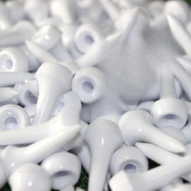 LALOCAPEYO 50 Pcs New Golf Studs Plastic Mushroom Studs Golf Tees Limit Ball Studs Ball Holders 35mm Golf Seat Accessories Iron Rods Practice Tools Made of Plastic Light and Strong