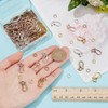 GOMAKERER 100pcs S Hook Ring Clasps, 5 Colors Tibetan Metal