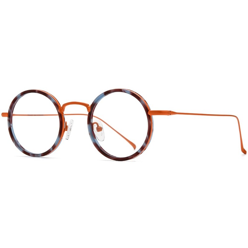 FONEX Acetate Titanium Glasses Frame Men 2024 New Round Eyeglasses