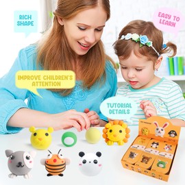 Air Dry Clay Kits - Modeling Clay for Kids, Ultra Light & Soft, Safe & Non-Toxic, 12 Boxes DIY Model Magic Clay with Sculpting Tools & Tutorials, Creatible Art Crafts Toys Gifts Boys Girls