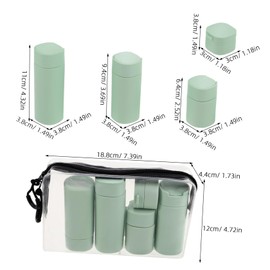 NOLITOY Travel Leakproof Containers Set for Toiletries Portable Refillable Bottles with Clear Zippered Bag for Shampoo Conditioner Lotion Wash Durable Travel Accessories