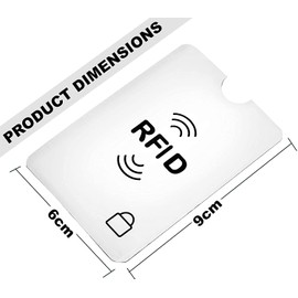 SaiTech IT Set of 20 RFID Blocking Sleeves Best way to Protect your Cards from Electronic Theft, Durable, Lightweight and Compact Design to fit in any Pocket or Purse (Silver)