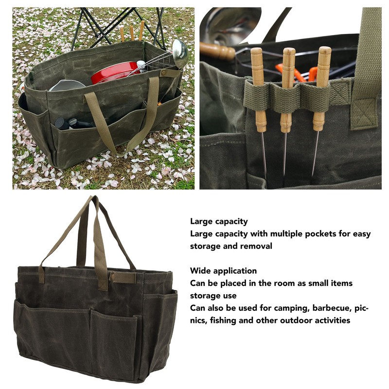 Canvas Pot Bag Waterproof Wearproof Large Capacity Comfortable Grip Canvas