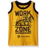 John Deere boys Muscle T-shirt T Shirt, Construction Yellow/Black, 4