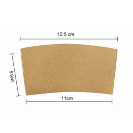 EchoDone 12-16oz Disposable Coffee Cup Sleeves for Hot Drinks Paper Corrugated Cup Jackets 200 Count (Without Cups)