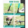 Breeze Touch 39" Weed Pulling Tool, 3-Claw Detachable Weed Puller