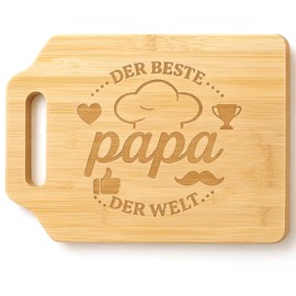Papa Geschenk Geburtstag, Holzschneidebrett Mit Eingraviertem Text, Geschenke Für Papa Von Tochter Sohn, Bester Papa Geschenke, Vatertagsgeschenk