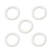 Merriway BH03544 (50 Pcs) White Plastic Curtain Drapery Ring, 15mm
