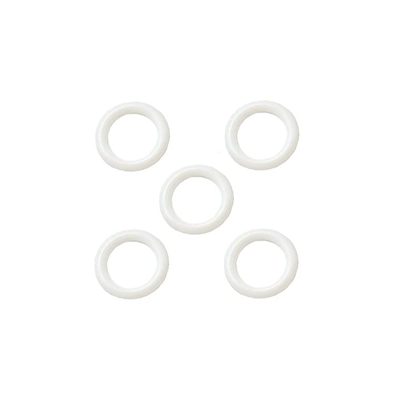 Merriway BH03544 (50 Pcs) White Plastic Curtain Drapery Ring, 15mm