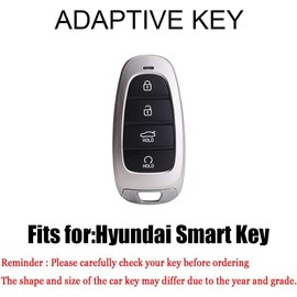 TECART Key Fob Cover Fit for Hyundai Sonata Tucson Soft TPU Key Case Keychain Key Shell Box Holder Accessories 4 Button, Purple, 4 Button