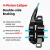 ZTZ MTB Hydraulic Disc Brake Set, 4 Piston Hydraulic Brakes