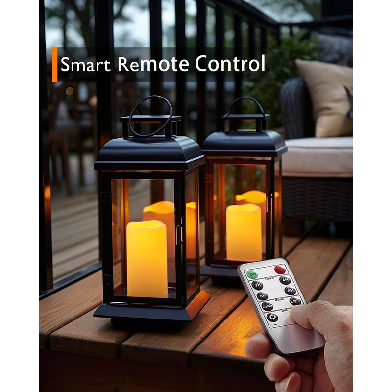 Homemory 3 Pack Flameless Candles, Outdoor Waterproof, Battery Operated LED