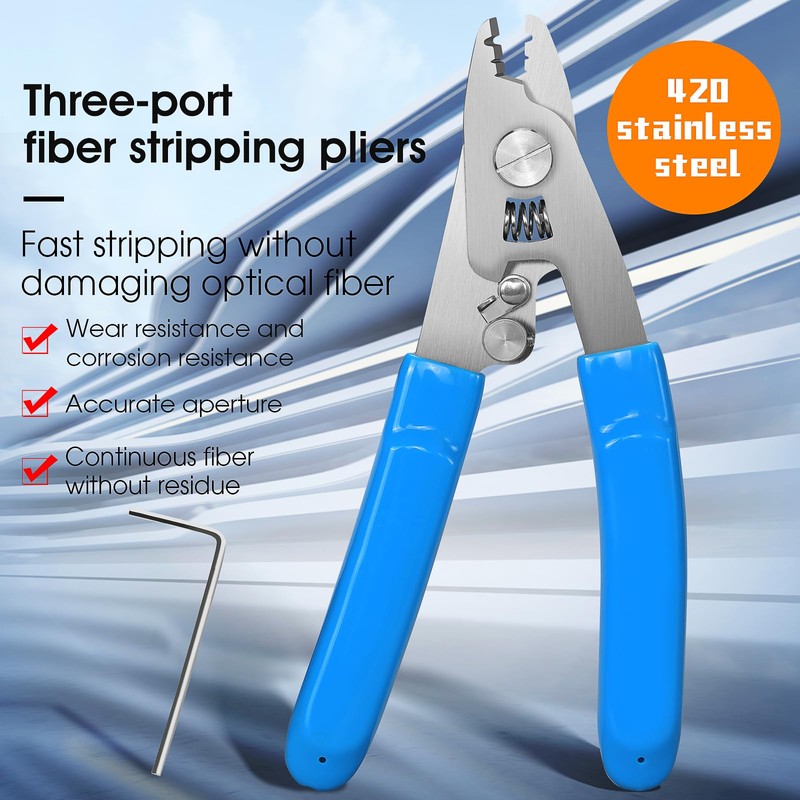 BAOSHLA（5-piece kit）Fiber optic Termination tool kit X5 Optical Fiber Cleaver