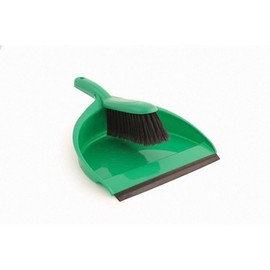 Nextday Cufflinks Catering CC933 Soft Dustpan and Brush Set – 220 mm Wide Green