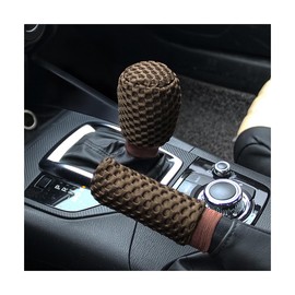 AUCELI 2 Pack Car Gear Shift Knob Cover & Handbrake Cover, Automotive Anti-Slip Breathable Comfortable Handbrake Gear Shift Protector, Vehicle Interior Accessories