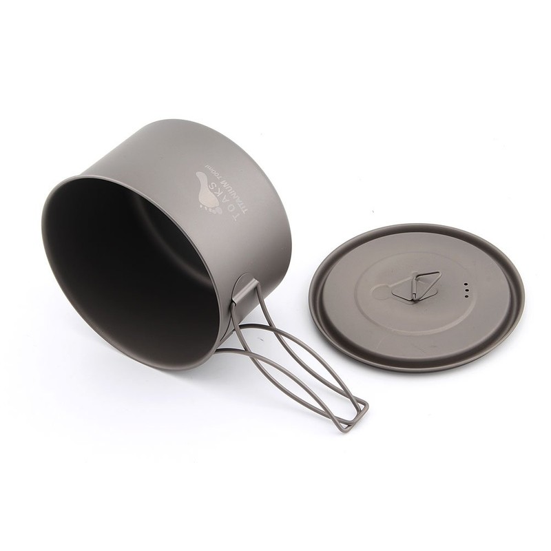 TOAKS Outdoor Camping Titanium Cup 700ml Ultralight Titanium Pot with
