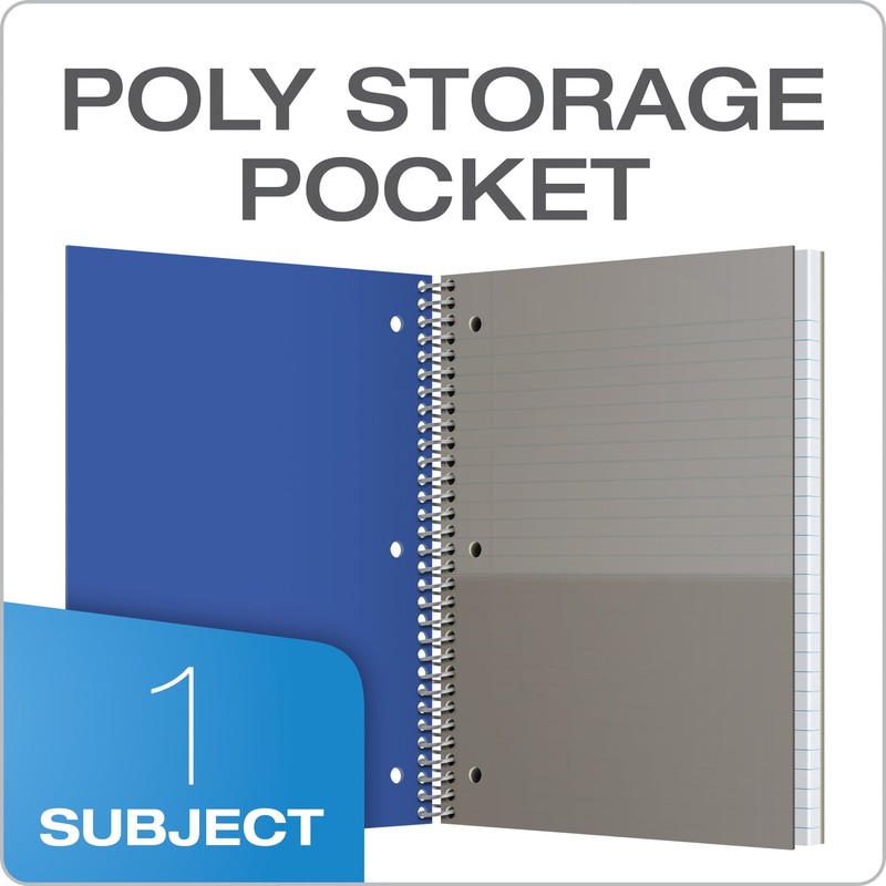 Oxford Spiral Notebooks, 1-Subject, Wide Ruled Paper, Durable Plastic Cover,