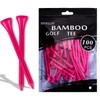 MYKUJA Bamboo Professional Golf Tees Pink, 100Pcs Golf Tees 2