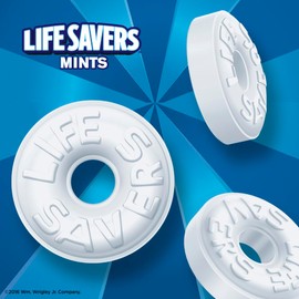 LIFE SAVERS Pep-O-Mint Hard Candy Peppermint Blue Bag Individually Wrapped, 6.25 oz Bag