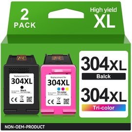 304 Printer Cartridges XL, 304XL Printer Cartridges Replacement for HP 304 Printer Cartridges, 304 XL Black and Colour for Envy 5000 5030 5010 5020 5032 5020 Deskjet 3750 2630 2620 2622 3720 377 30 37