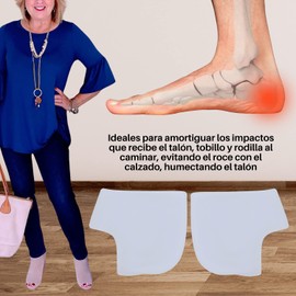 Govari, Protector de Talón de Gel, Blanco, Unitalla (1 par)