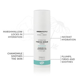 Green People Hydrating Firming Serum 50ml | Natural & Organic Facial Serum | Anti-Ageing Serum for Dry, Normal, Oily & Combination Skin | Paraben Free & Ethyl Alcohol Free | Cruelty Free & Vegan