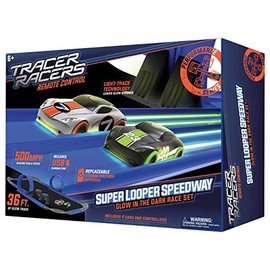 Tracer Racers Super Looper Speedway Glow in The Dark Race Set