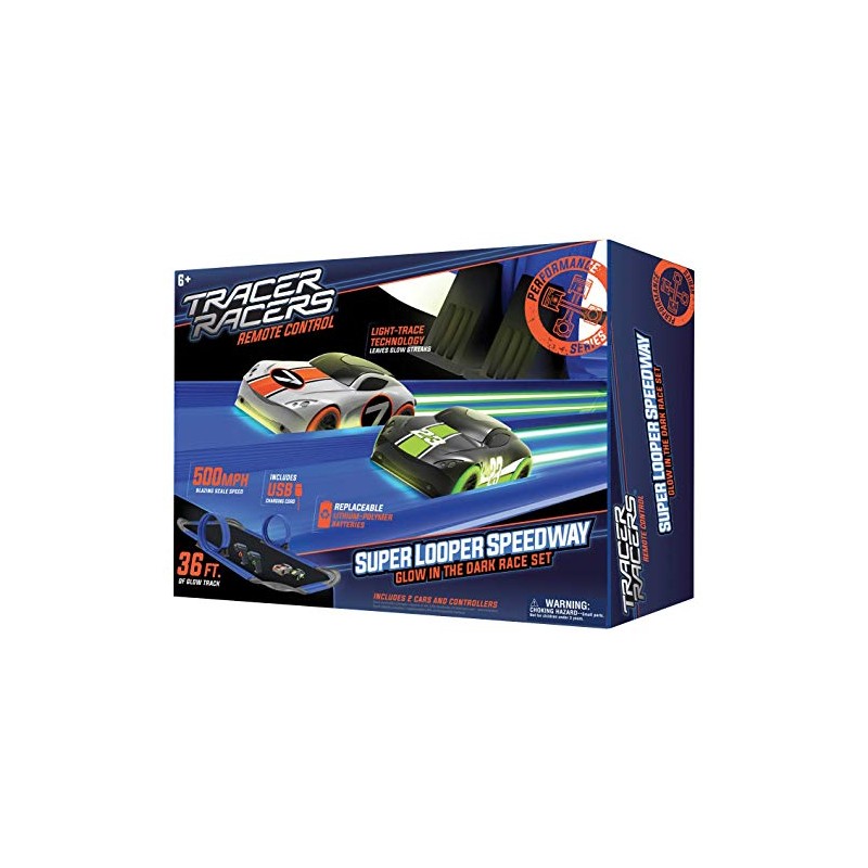 Tracer Racers Super Looper Speedway Glow in The Dark Race