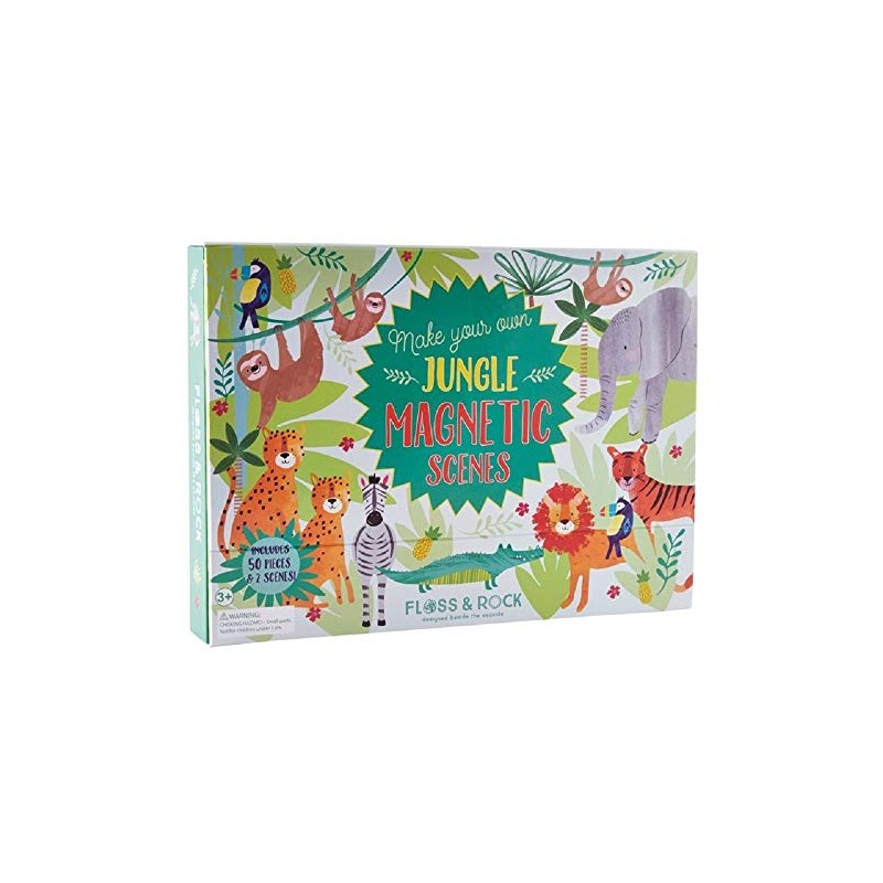 Floss & Rock Magnetic Jungle Playset - Create Animal Stories