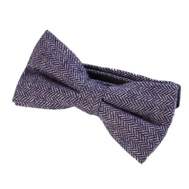 DonDon Men's Bow Tie 12 x 6 cm Checked Tied and Fully Adjustable Cotton in Tweed Style -